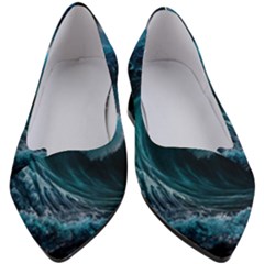 Tsunami Waves Ocean Sea Water Rough Seas Women s Block Heels  by uniart180623