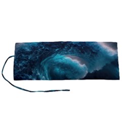 Tsunami Waves Ocean Sea Water Rough Seas Roll Up Canvas Pencil Holder (s) by uniart180623