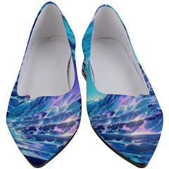 Tsunami Tidal Wave Ocean Waves Sea Nature Water Blue Women s Block Heels  by uniart180623