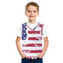 Flag Usa Unite Stated America Kids  Basketball Tank Top by uniart180623