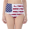 Flag Usa Unite Stated America Classic High-Waist Bikini Bottoms View1