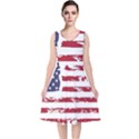 Flag Usa Unite Stated America V-Neck Midi Sleeveless Dress  View1