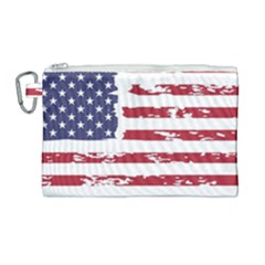 Flag Usa Unite Stated America Canvas Cosmetic Bag (large) by uniart180623