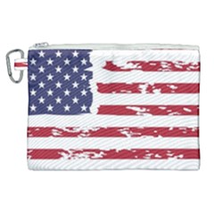 Flag Usa Unite Stated America Canvas Cosmetic Bag (xl) by uniart180623