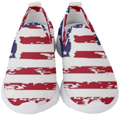 Flag Usa Unite Stated America Kids  Slip On Sneakers by uniart180623