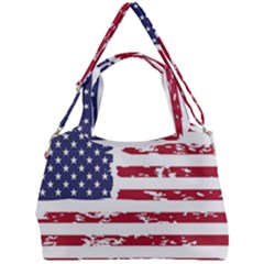 Flag Usa Unite Stated America Double Compartment Shoulder Bag by uniart180623