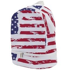 Flag Usa Unite Stated America Zip Bottom Backpack