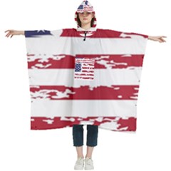 Flag Usa Unite Stated America Women s Hooded Rain Ponchos by uniart180623