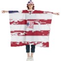 Flag Usa Unite Stated America Women s Hooded Rain Ponchos View1