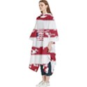 Flag Usa Unite Stated America Women s Hooded Rain Ponchos View2