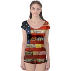 Usa Flag United States Boyleg Leotard  by uniart180623