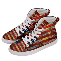 Usa Flag United States Women s Hi-top Skate Sneakers by uniart180623