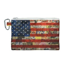 Usa Flag United States Canvas Cosmetic Bag (medium) by uniart180623