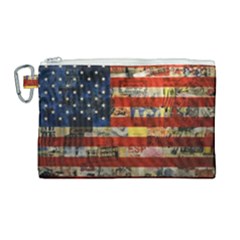 Usa Flag United States Canvas Cosmetic Bag (large) by uniart180623