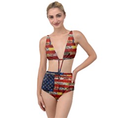 Usa Flag United States Tied Up Two Piece Swimsuit by uniart180623