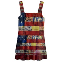 Usa Flag United States Kids  Layered Skirt Swimsuit by uniart180623