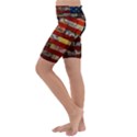 Usa Flag United States Kids  Lightweight Velour Cropped Yoga Leggings View2