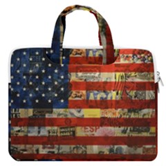 Usa Flag United States Macbook Pro 16  Double Pocket Laptop Bag  by uniart180623