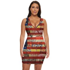 Usa Flag United States Draped Bodycon Dress by uniart180623