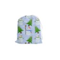 New Year Christmas Snowman Pattern, Drawstring Pouch (Small) View1