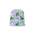 New Year Christmas Snowman Pattern, Drawstring Pouch (Small) View2