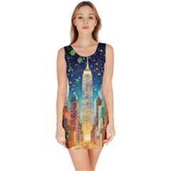 New York Confetti City Usa Bodycon Dress