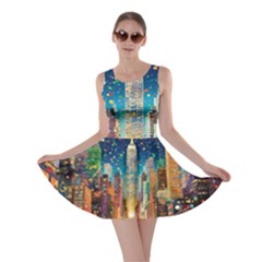 New York Confetti City Usa Skater Dress