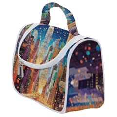 New York Confetti City Usa Satchel Handbag by uniart180623