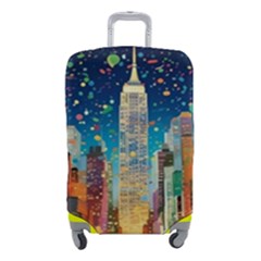 New York Confetti City Usa Luggage Cover (small) by uniart180623