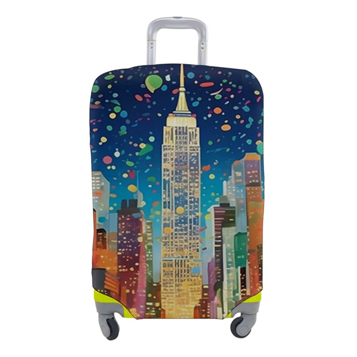 New York Confetti City Usa Luggage Cover (Small)