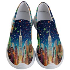 New York Confetti City Usa Women s Lightweight Slip Ons by uniart180623