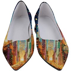 New York Confetti City Usa Women s Block Heels  by uniart180623