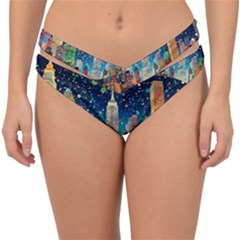 New York Confetti City Usa Double Strap Halter Bikini Bottoms