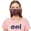 Multicolored Love Hearts Kiss Romantic Pattern Cloth Face Mask (Adult) View1