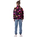 Multicolored Love Hearts Kiss Romantic Pattern Kids  Half Zip Hoodie View2