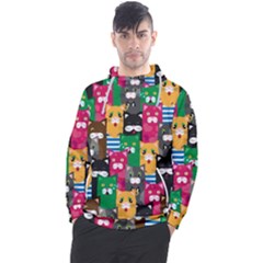 Cat Funny Colorful Pattern Men s Pullover Hoodie by uniart180623