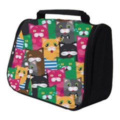 Cat Funny Colorful Pattern Full Print Travel Pouch (small) by uniart180623