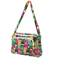 Cat Funny Colorful Pattern Front Pocket Crossbody Bag by uniart180623