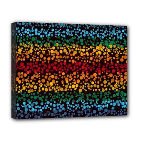 Patterns Rainbow Deluxe Canvas 20  X 16  (stretched) by uniart180623