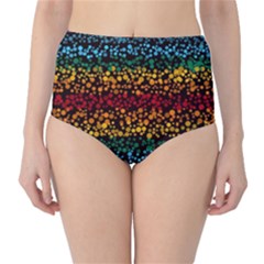 Patterns Rainbow Classic High-waist Bikini Bottoms by uniart180623