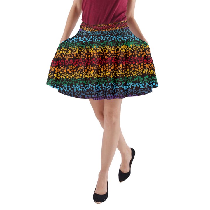 Patterns Rainbow A-Line Pocket Skirt