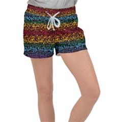 Patterns Rainbow Women s Velour Lounge Shorts by uniart180623