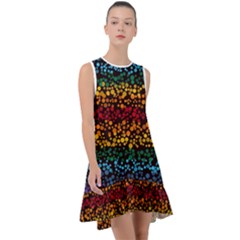 Patterns Rainbow Frill Swing Dress by uniart180623