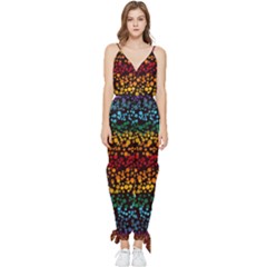 Patterns Rainbow Sleeveless Tie Ankle Chiffon Jumpsuit by uniart180623