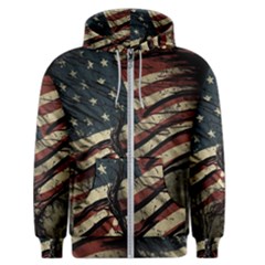 Flag Usa American Flag Men s Zipper Hoodie by uniart180623