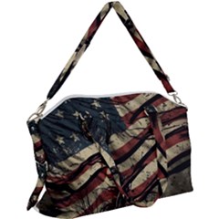 Flag Usa American Flag Canvas Crossbody Bag