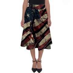 Flag Usa American Flag Perfect Length Midi Skirt