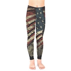 Flag Usa American Flag Kids  Leggings