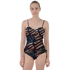 Flag Usa American Flag Sweetheart Tankini Set