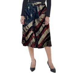 Flag Usa American Flag Classic Velour Midi Skirt 